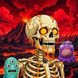 Oozlings #5792, Skull · Lava Fields