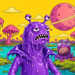 Oozlings #5799, Slug · Turquoise Swamp