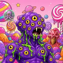 Oozlings #580, Eyeball Cluster · Candy Planet