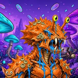 Oozlings #5805, Mutated Crab · Fungus Forest