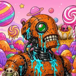 Oozlings #5809, Rusty Robot · Candy Planet