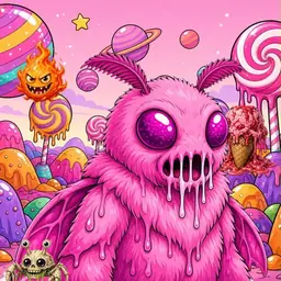 Oozlings #581, Mutant Moth · Candy Planet