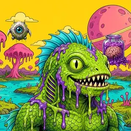 Oozlings #5813, Swamp Fish · Turquoise Swamp