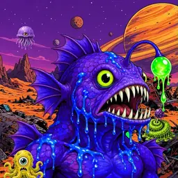 Oozlings #5816, Mutated Anglerfish · Ship Junkyard
