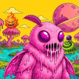 Oozlings #5819, Mutant Moth · Turquoise Swamp
