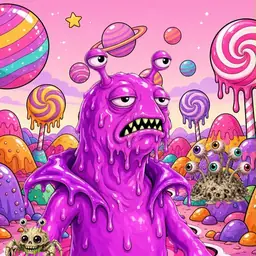 Oozlings #5824, Mutated Slug · Candy Planet
