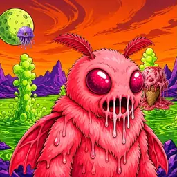 Oozlings #5825, Mutated Mutant Moth · Acid Lake