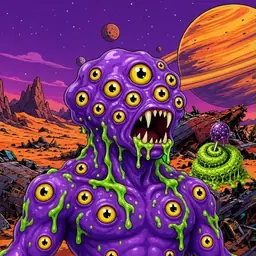 Oozlings #5827, Eyeball Cluster · Ship Junkyard