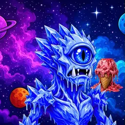Oozlings #5828, Mutated Ice Cyclops · Void Nebula