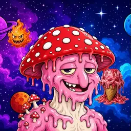Oozlings #5841, Mushroom Head · Void Nebula