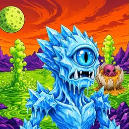 Oozlings #5845, Ice Cyclops · Acid Lake