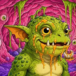 Oozlings #5855, Toad Goblin · Flesh Cave