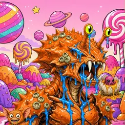 Oozlings #5879, Mutated Crab · Candy Planet