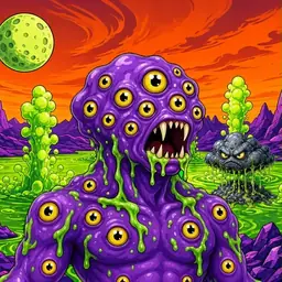 Oozlings #5880, Eyeball Cluster · Acid Lake