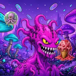 Oozlings #5883, Squid · Fungus Forest