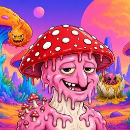 Oozlings #5898, Mushroom Head · Mushroom Desert
