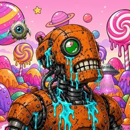 Oozlings #5905, Rusty Robot · Candy Planet