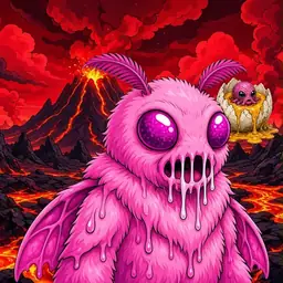 Oozlings #5906, Mutant Moth · Lava Fields