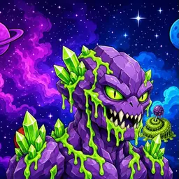 Oozlings #5912, Crystal Rock · Void Nebula