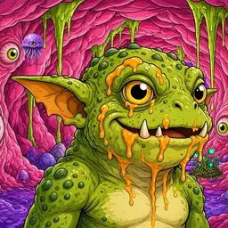 Oozlings #5922, Toad Goblin · Flesh Cave
