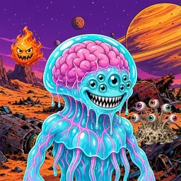 Oozlings #5926, Jellyfish Brain · Ship Junkyard