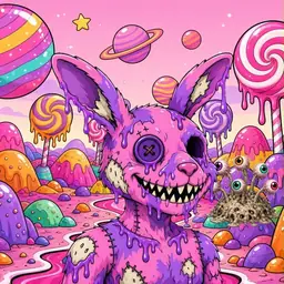 Oozlings #5929, Zombie Bunny · Candy Planet