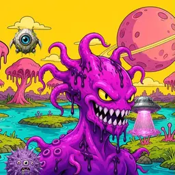 Oozlings #5931, Squid · Turquoise Swamp