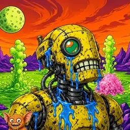 Oozlings #5933, Mutated Rusty Robot · Acid Lake