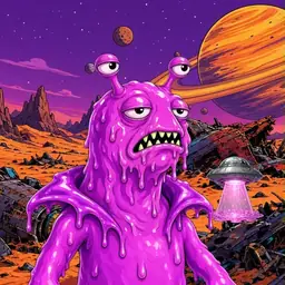 Oozlings #594, Mutated Slug · Ship Junkyard