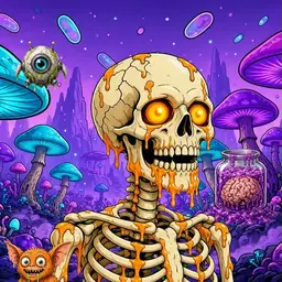Oozlings #595, Skull · Fungus Forest