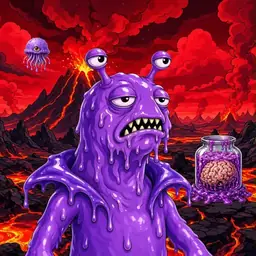 Oozlings #5951, Slug · Lava Fields