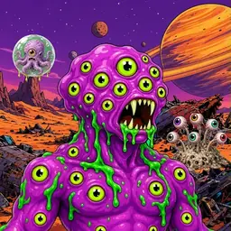 Oozlings #5953, Mutated Eyeball Cluster · Ship Junkyard