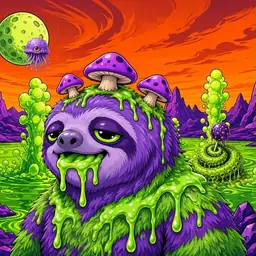 Oozlings #5956, Slime Sloth · Acid Lake