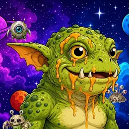Oozlings #5960, Toad Goblin · Void Nebula