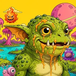 Oozlings #5970, Toad Goblin · Turquoise Swamp