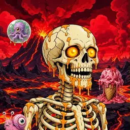 Oozlings #5971, Skull · Lava Fields