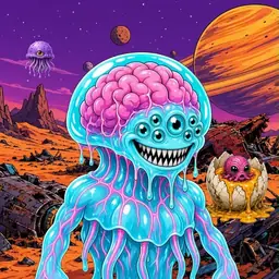 Oozlings #5972, Jellyfish Brain · Ship Junkyard
