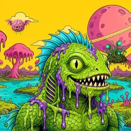 Oozlings #5981, Swamp Fish · Turquoise Swamp