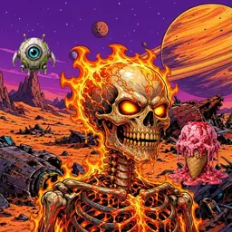 Oozlings #5986, Fire Skull · Ship Junkyard