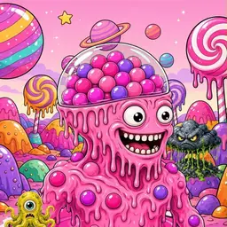 Oozlings #5990, Gumball Brain · Candy Planet