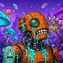 Oozlings #6005, Rusty Robot · Fungus Forest