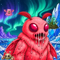 Oozlings #6006, Mutated Mutant Moth · Aurora Ice
