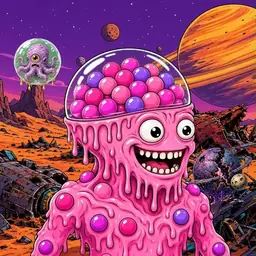 Oozlings #601, Gumball Brain · Ship Junkyard