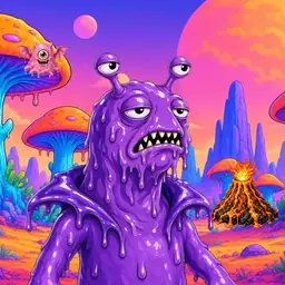 Oozlings #6010, Slug · Mushroom Desert