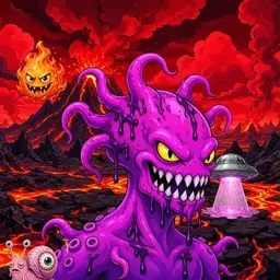 Oozlings #6013, Squid · Lava Fields