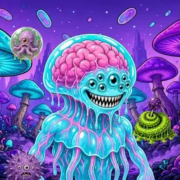 Oozlings #6016, Jellyfish Brain · Fungus Forest