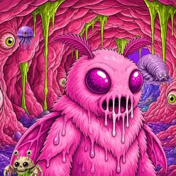 Oozlings #6019, Mutant Moth · Flesh Cave