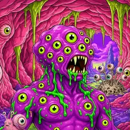 Oozlings #6020, Mutated Eyeball Cluster · Flesh Cave