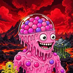 Oozlings #6027, Gumball Brain · Lava Fields