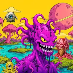 Oozlings #6031, Squid · Turquoise Swamp